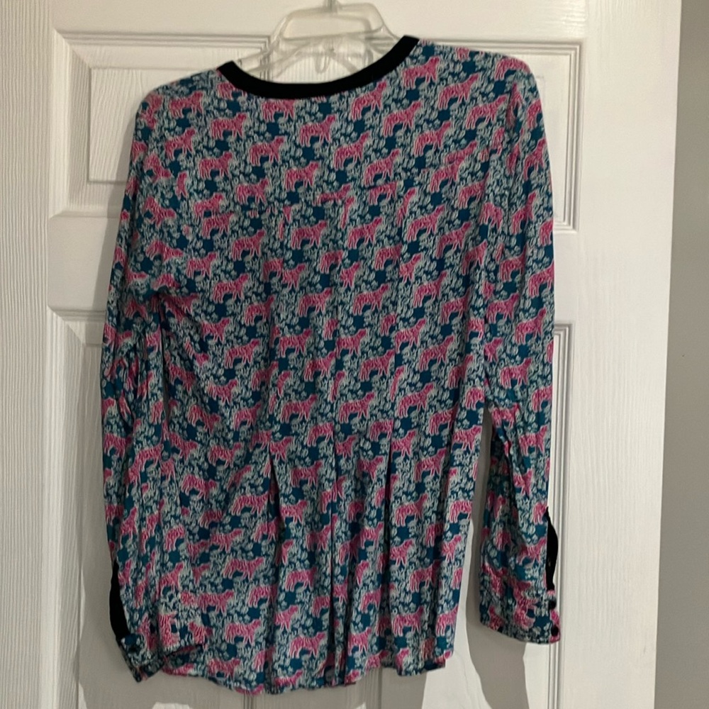 Women's Multicolor V-Neck Top - Picture 4 of 4